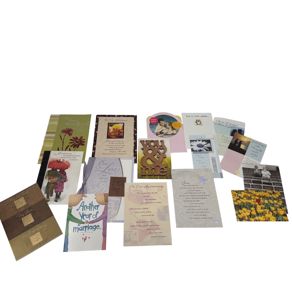 Anniversary‎ Card Collection LOT of 16 Same Married Couple Handwritten Ephemera